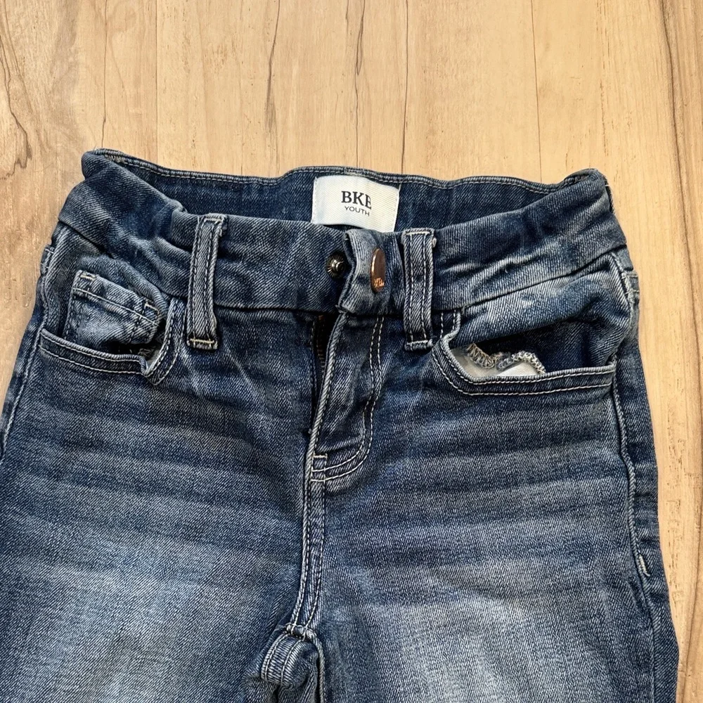 BKE Girls Dark Blue Bootcut Jeans